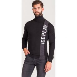 GOLF Ice Play. Czarne swetry męskie Ice Play, m, z aplikacjami, z wełny, z golfem, bez kaptura. Za 459,50 zł.