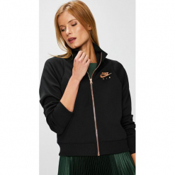 Nike Sportswear - Bluza. Czarne bluzy rozpinane damskie Nike Sportswear, l, z bawełny, bez kaptura. W wyprzedaży za 239,90 zł.