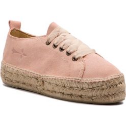 Espadryle MANEBI - Sneakers D W 1.4 E0 Pastel Rose Suede. Różowe espadryle damskie Manebi, bez wzorów, ze skóry, bez obcasa. W wyprzedaży za 359,00 zł.