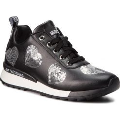 Sneakersy LOVE MOSCHINO - JA15202G06JA0000 Nero. Czarne półbuty damskie Love Moschino, na co dzień, bez wzorów, ze skóry ekologicznej, bez obcasa, na płaskiej podeszwie, bez zapięcia. W wyprzedaży za 539,00 zł.
