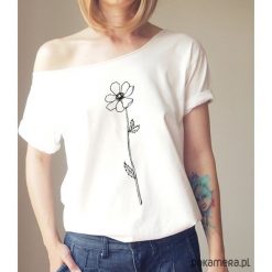 S-XXL Mak Krótki biały Oversize. Białe bluzki damskie marki Pakamera, s, z nadrukiem, bez kołnierzyka. Za 85,00 zł.