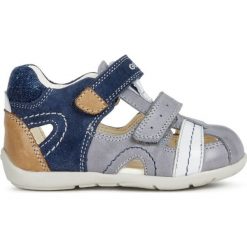 Geox tenisówki chłopięce KAYTAN B0250A_0CL22_C0665 20 szare. Szare buty chłopięce sportowe Geox, ze skóry, bez zapięcia. Za 239,00 zł.
