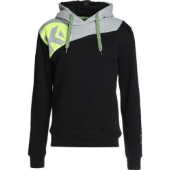 Bluzy męskie: Kempa CAUTION HOODY Bluza z kapturem schwarz/light grau melange