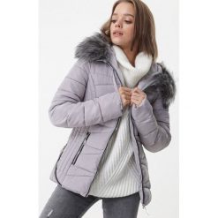Szara Kurtka Trindade. Szare kurtki damskie Born2be, na zimę, s, bez wzorów, eleganckie. Za 209,99 zł.