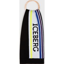Iceberg - Szalik. Niebieskie szaliki męskie Iceberg, bez wzorów, z wełny. W wyprzedaży za 329,90 zł.