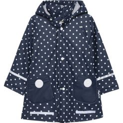 Playshoes - Płaszcz przeciwdeszczowy dziecięcy 86-128 cm. Niebieskie kurtki dziewczęce Playshoes, bez wzorów, z poliesteru, długie, bez kaptura. W wyprzedaży za 79,90 zł.