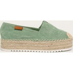 Answear - Espadryle Erynn. Zielone espadryle damskie ANSWEAR, bez wzorów, z gumy, bez obcasa, na obcasie. W wyprzedaży za 99,90 zł.