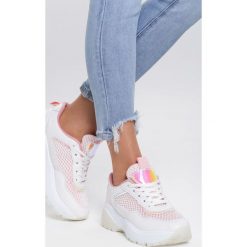 Różowe Sneakersy Hardness. Różowe buty sportowe damskie Inny, bez wzorów, z materiału, sportowe. Za 89,99 zł.
