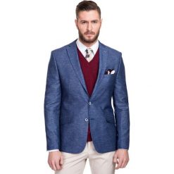 Marynarka LEONARDO MANS000035. Czerwone marynarki męskie Giacomo Conti, m, bez wzorów, eleganckie. Za 299,00 zł.