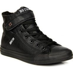 Trampki męskie ocieplane czarne Big Star Y174020F - czarny. Czarne trampki męskie BIG STAR, bez wzorów, retro, bez zapięcia. Za 129,99 zł.