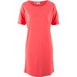 Sukienki: Sukienka shirtowa, rękawy 1/2 bonprix koralowy