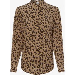 BOSS Casual - Jedwabna bluzka damska – Efelize_17, beżowy. Brązowe bluzki damskie BOSS Casual, bez wzorów, z jedwabiu, casualowe, bez kołnierzyka, bez rękawów. Za 799,95 zł.