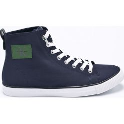 Calvin Klein Jeans - Trampki. Niebieskie trampki męskie marki Calvin Klein Jeans, z jeansu, na sznurówki. W wyprzedaży za 329,90 zł.