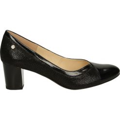 Czółenka - F967 T-B NERO. Czarne buty ślubne damskie Venezia, ze skóry. Za 199,00 zł.