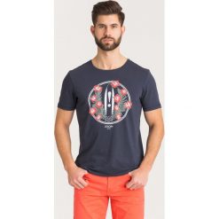 T-SHIRT ALWIN Joop! Jeans. Niebieskie t-shirty męskie JOOP! Jeans, s, z nadrukiem, z bawełny, z okrągłym kołnierzem. Za 160,30 zł.