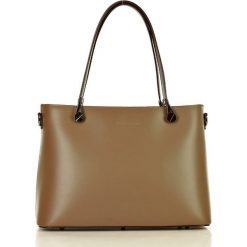 MARCO MAZZINI Włoska skórzana torebka bizesowa beż taupe + caffe. Aktówki damskie MAZZINI, bez wzorów, ze skóry, eleganckie, bez dodatków. Za 329,00 zł.
