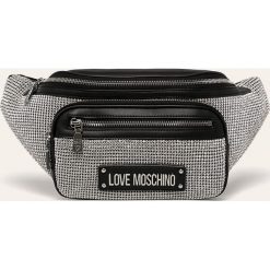 Love Moschino - Nerka. Czarne nerki damskie Love Moschino, w paski, ze skóry ekologicznej, casualowe, bez dodatków. Za 719,90 zł.