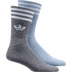 Bielizna męska: Adidas Skarpety męskie Solid Crew Socks Melange 2 Pack niebieskie r. 43 – 46 (BK2384)