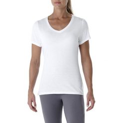 Topy damskie: Asics Koszulka damska ESNT SS Top Hex biała r. L (155240-0014)