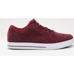 Buty sportowe męskie: Skórzane buty sportowe - Bordowy