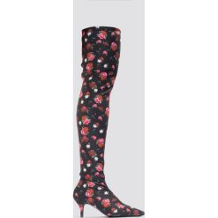 NA-KD Shoes Kozaki do kolan na niskim obcasie - Multicolor. Szare kozaki damskie NA-KD Shoes, za kolano, na niskim obcasie, na obcasie, bez zapięcia. W wyprzedaży za 60,88 zł.