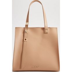 Torebka shopper z kosmetyczką - Beżowy. Brązowe kosmetyczki damskie Mohito, bez wzorów. Za 139,99 zł.