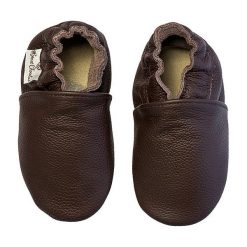 Buty dziecięce: Skórzane buty niemowlęce "Uni" w kolorze brązowym