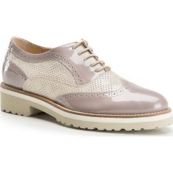 Buty damskie. Niebieskie półbuty damskie Wittchen, na co dzień, bez wzorów, ze skóry, vintage, bez obcasa, na sznurówki. W wyprzedaży za 489,90 zł.