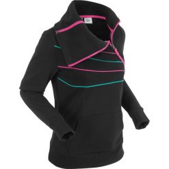 Bluza rozpinana, długi rękaw bonprix czarny. Czarne bluzy damskie marki bonprix, bez wzorów, z długim rękawem, długie, bez kaptura. Za 109,99 zł.