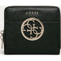 Guess Jeans - Portfel. Czarne portfele damskie Guess Jeans, z aplikacjami, z poliesteru. Za 219,90 zł.