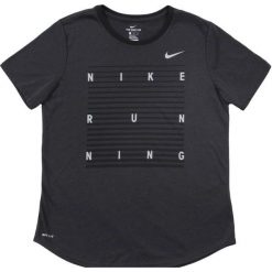 Nike Koszulka Do Biegania W Nk Dry Tee Dbl Running M. Czarne bluzki damskie do biegania marki Nike, m, z materiału. W wyprzedaży za 99,00 zł.