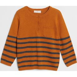 Mango Kids - Sweter dziecięcy Bread 80-104 cm. Szare swetry chłopięce Mango Kids, bez wzorów, z bawełny, z okrągłym kołnierzem. Za 59,99 zł.