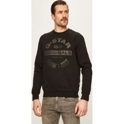 G-Star Raw - Bluza. Niebieskie bluzy męskie G-Star RAW, s, z nadrukiem, z elastanu, retro, z okrągłym kołnierzem, bez rękawów, bez kaptura. W wyprzedaży za 239,90 zł.