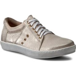 Sneakersy OLEKSY - 415/752/737 Beżowy Srebrny. Szare półbuty damskie marki Oleksy, na co dzień, bez wzorów, ze skóry, bez obcasa, na płaskiej podeszwie, bez zapięcia. W wyprzedaży za 199,00 zł.
