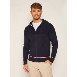 Sweter TOMMY HILFIGER Structured Branded Zip MW0MW14425. Niebieskie swetry męskie TOMMY HILFIGER, xxl, bez wzorów, klasyczne, z klasycznym kołnierzykiem, bez kaptura. Za 599,00 zł.