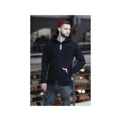 Bluza męska dresowa. Czarne bluzy męskie Martino demi, m, bez wzorów, z elastanu, z kapturem, z długim rękawem, długie, bez kaptura. Za 649,00 zł.