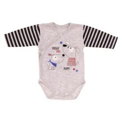 Lafel Body Chłopięce Doggy Dog 56 Szary. Szare body niemowlęce Lafel, bez wzorów, z bawełny, bez rękawów. Za 35,00 zł.