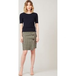 Sweter w kolorze granatowym. Niebieskie swetry klasyczne damskie Rodier, z okrągłym kołnierzem. W wyprzedaży za 152,95 zł.