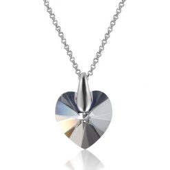 Naszyjnik z kryształkami Swarovski - dł. 39 cm. Szare naszyjniki damskie METROPOLITAN, z kryształem. W wyprzedaży za 39,95 zł.