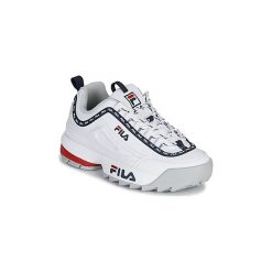 Buty Fila DISRUPTOR LOGO LOW WMN. Białe trampki i tenisówki damskie Fila, bez wzorów, bez zapięcia. Za 529,00 zł.