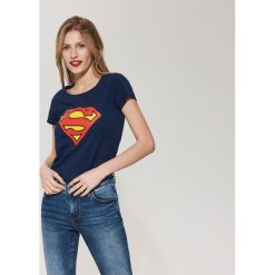 T-shirt Superman - Granatowy. Niebieskie t-shirty damskie marki House, s, z motywem z bajki, bez kołnierzyka. Za 49,99 zł.