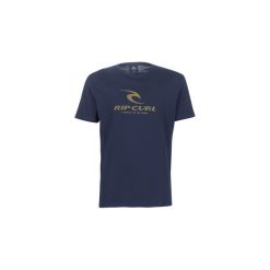 T-shirty z krótkim rękawem Rip Curl PEAK ICON. Niebieskie t-shirty męskie Rip Curl, m, bez wzorów, bez kołnierzyka, krótkie. Za 89,00 zł.