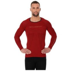 Bejsbolówki męskie: Brubeck Bluza męska 3D Run PRO z długim rękawem czerwona r. XXL (LS13000)