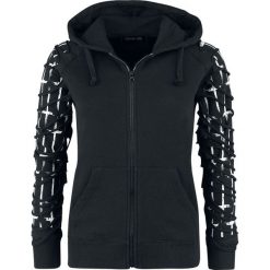 Gothicana by EMP Freaking Out Loud Bluza z kapturem rozpinana damska czarny. Czarne bluzy damskie marki Gothicana by EMP, l, z nadrukiem, bez rękawów, z kapturem. Za 164,90 zł.