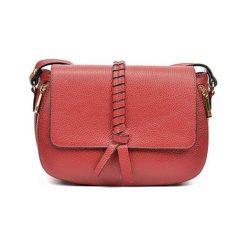 Torebki klasyczne damskie: Skórzana torebka w kolorze czerwonym – (S)19 x (W)25 x (G)10 cm
