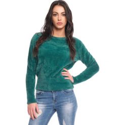 Sweter "Luise" w kolorze zielonym. Zielone swetry damskie Scarlet Jones, m, bez wzorów, bez rękawów, bez kaptura. W wyprzedaży za 169,95 zł.