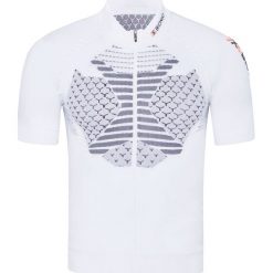 Koszulka X-BIONIC BIKING MAN TWYCE OW SHIRT SH-SLFULL ZIP. Białe koszulki męskie termoaktywne X BIONIC, bez wzorów, sportowe, bez kołnierzyka, bez rękawów. W wyprzedaży za 476,00 zł.