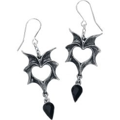 Alchemy Gothic Love Bats Kolczyki srebrny. Szare kolczyki damskie marki Alchemy Gothic, srebrne. Za 99,90 zł.