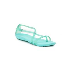 Buty do sportów wodnych Crocs Sandały Really Sexi Flip Sandal Women 14175-390. Zielone klapki damskie Crocs, bez wzorów, sportowe, bez obcasa, bez zapięcia, żeglarskie. Za 96,99 zł.