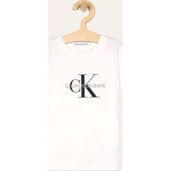 Calvin Klein Jeans - T-shirt dziecięcy 104-176 cm. Niebieskie t-shirty chłopięce Calvin Klein Jeans, z nadrukiem, z bawełny, bez rękawów. Za 159,90 zł.
